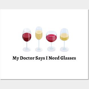 Wine Drinking Tee, Need Glasses Shirt, Friends Humorous, Funny Saying, Grapes, Gift or Present, Wine Tasting, Night Out Posters and Art